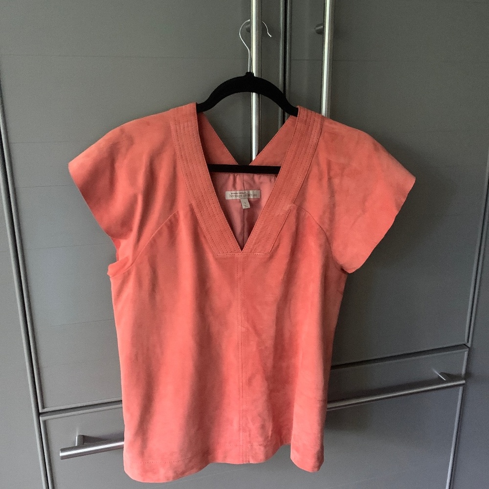 Leather Top, Goat Leather EUC size S